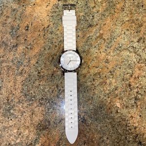 Coach Andee Boyfriend white watch